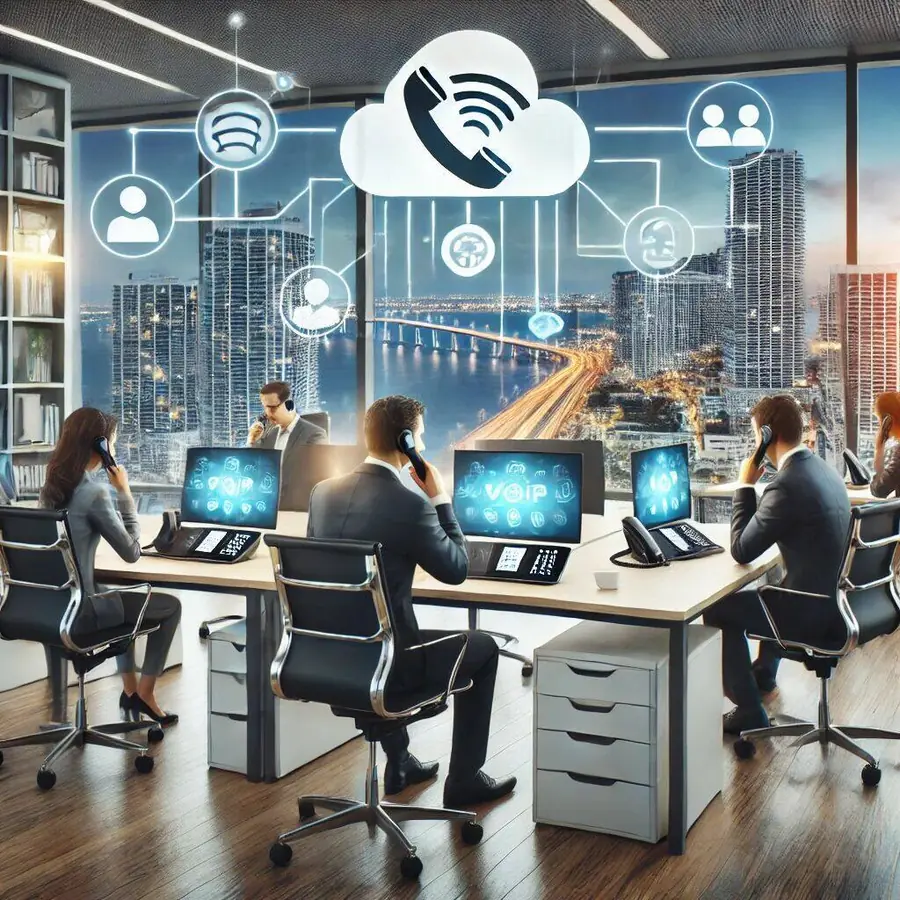 VoIP phone systems in Miami office setting