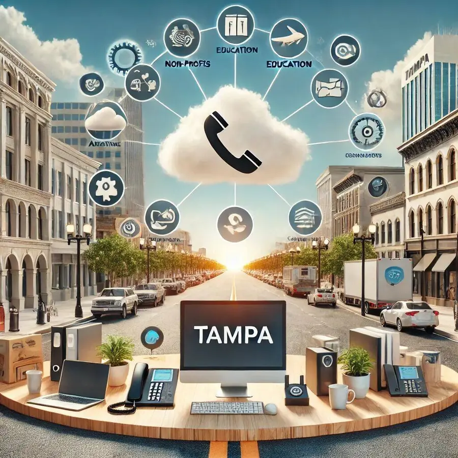 Tampa cityscape representing cloud VoIP phone service deployment for local businesses